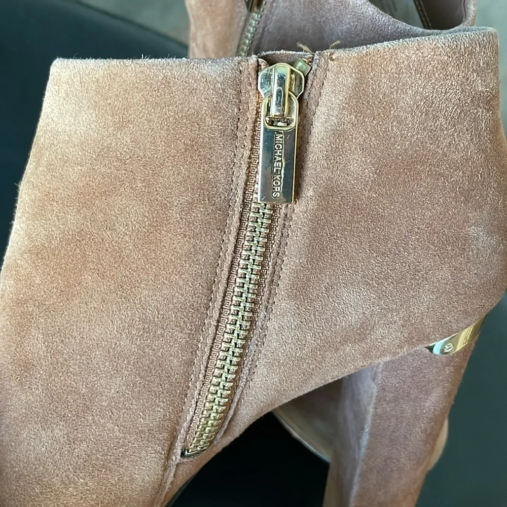Michael Kors Haven Suede Bootie Chestnut Women Sz 9 M 2745*
